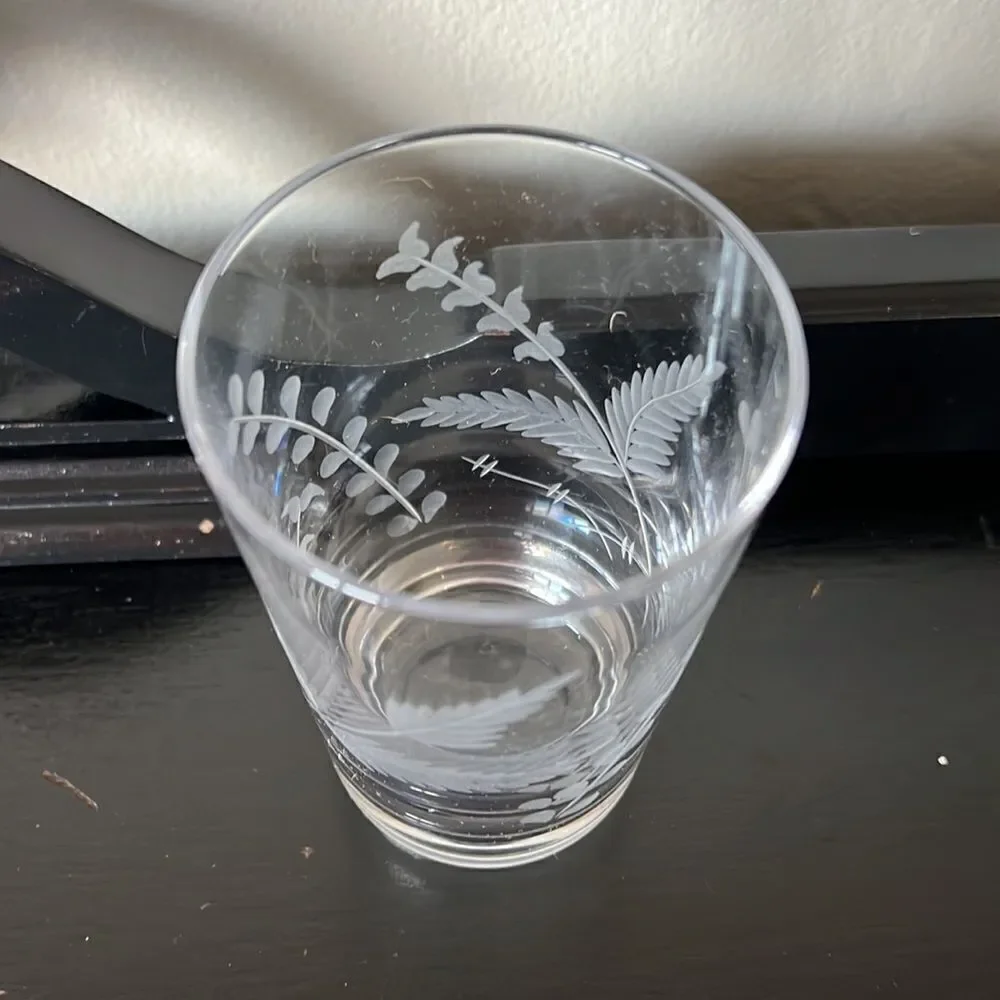 Pottery Barn Etched Glass